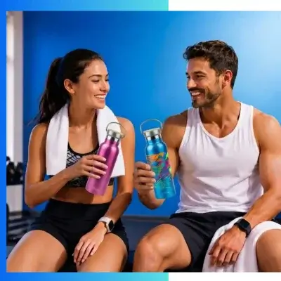 Alternative view of 17oz Stainless Steel Tumbler with Bamboo Lid & Wood Base – Custom Laser Engraved / UV Print Eco Bottle Mug