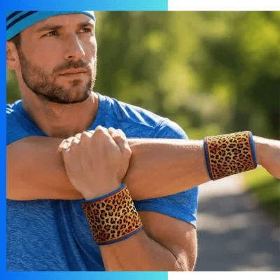 Alternative view of Custom Jacquard Stretch Wristbands – 3-Color Woven Cotton Elastic Sports & Promotional Bands