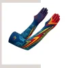Adult sublimated arm sleeves, 92% nylon 8% spandex, full color custom print for basketball cycling sports