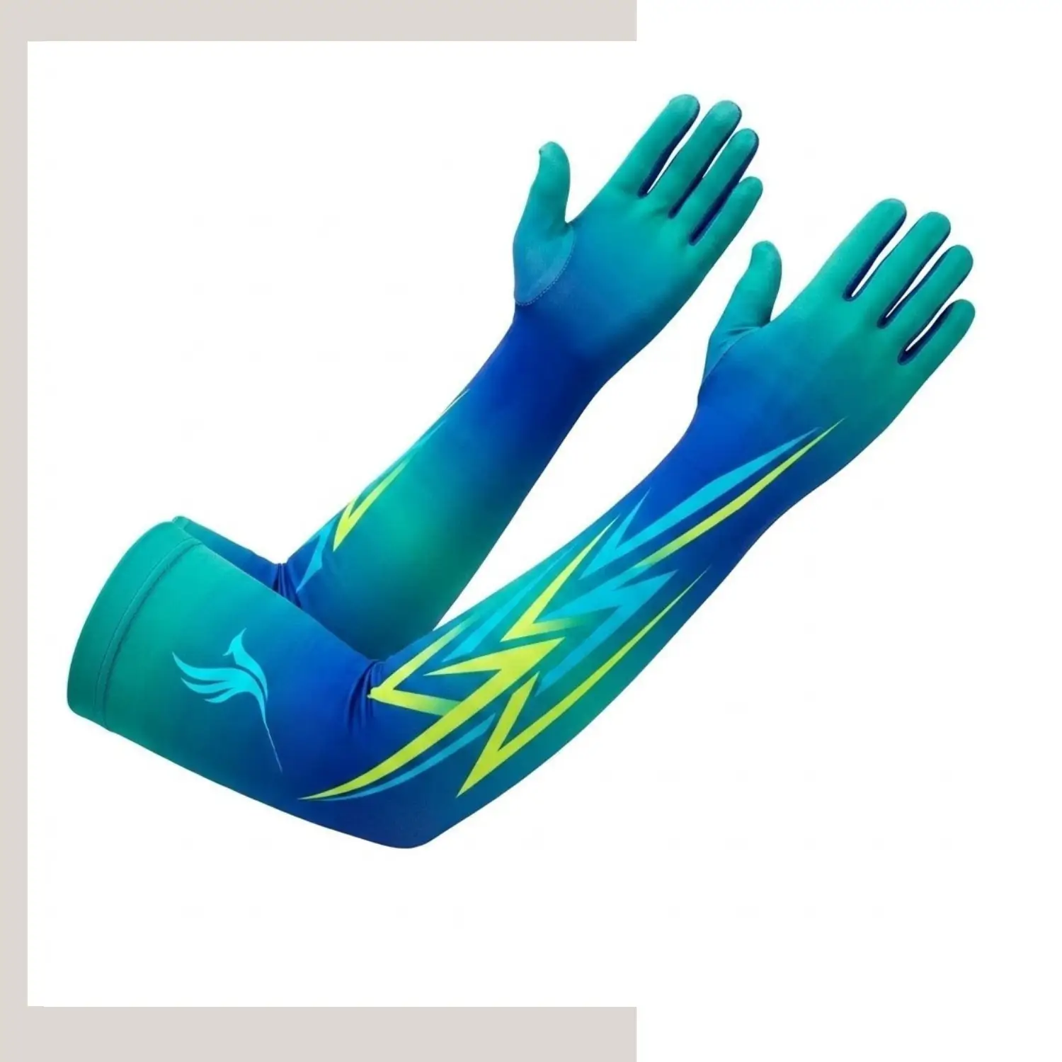Youth thumb hole arm sleeves, 92% nylon 8% spandex, full custom sublimation for outdoor sports