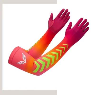 Adult thumb hole arm sleeves, 92% nylon 8% spandex, full custom print for cycling basketball outdoor sports