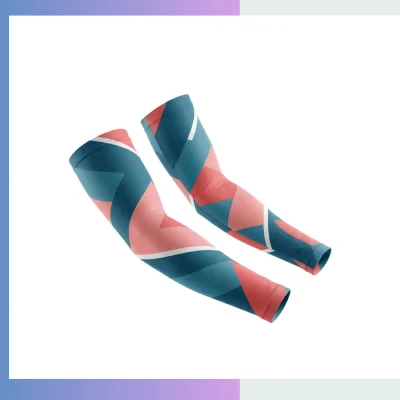 Youth short sublimated arm sleeves, 92% nylon 8% spandex, custom full print for youth sports