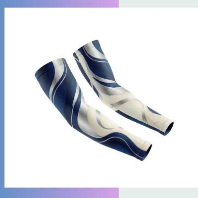 Adult short sublimated arm sleeves, 92% nylon 8% spandex, full custom print for sports running outdoor