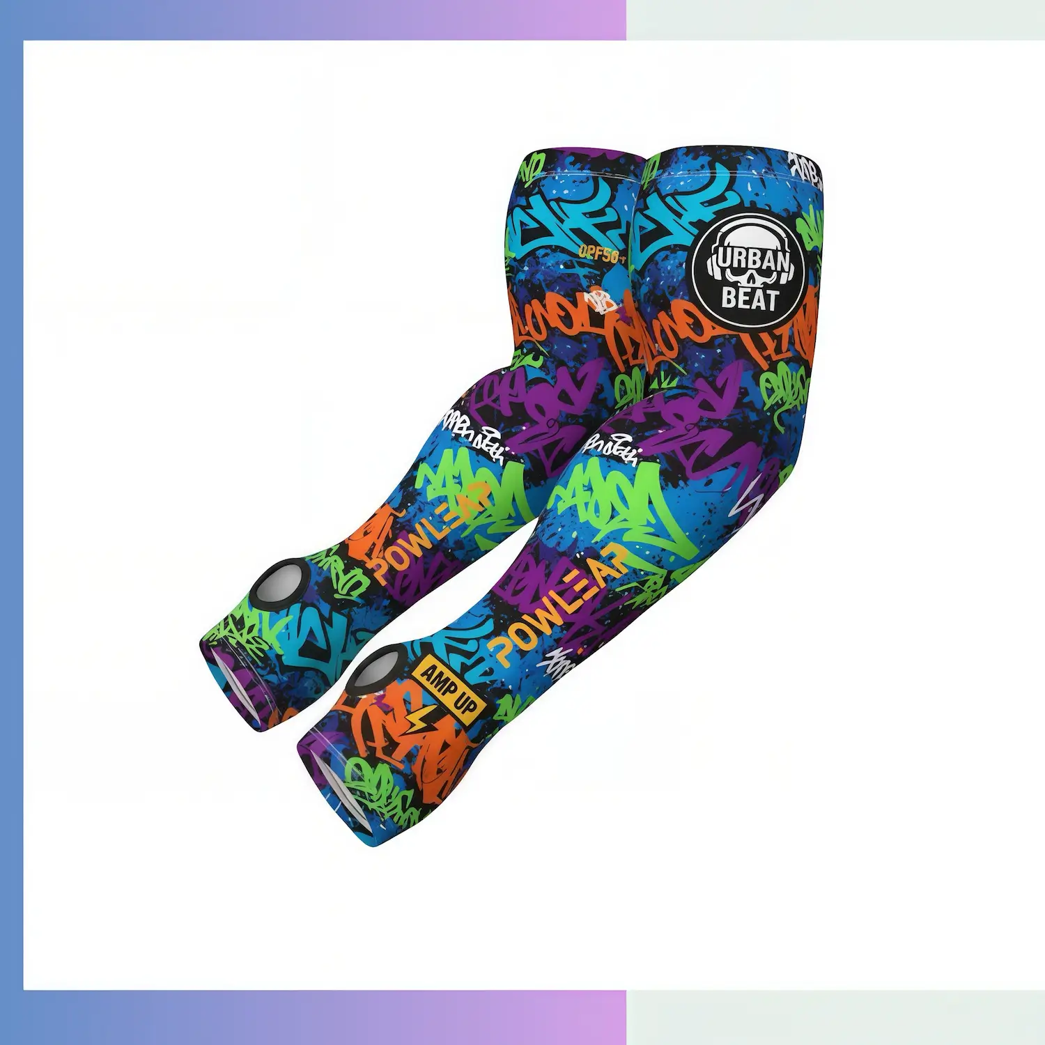 Youth thumb hole arm sleeves, 92% nylon 8% spandex, full sublimation custom print for sports