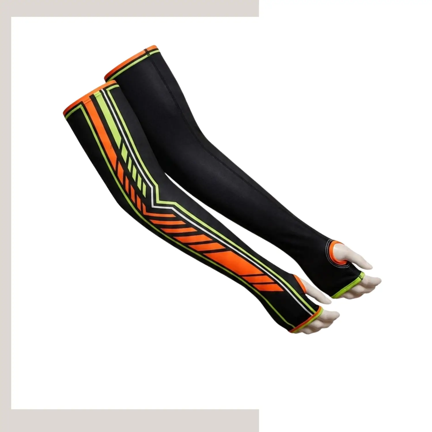 Adult thumb hole arm sleeves, 92% nylon 8% spandex, full sublimation print for cycling basketball outdoor sports