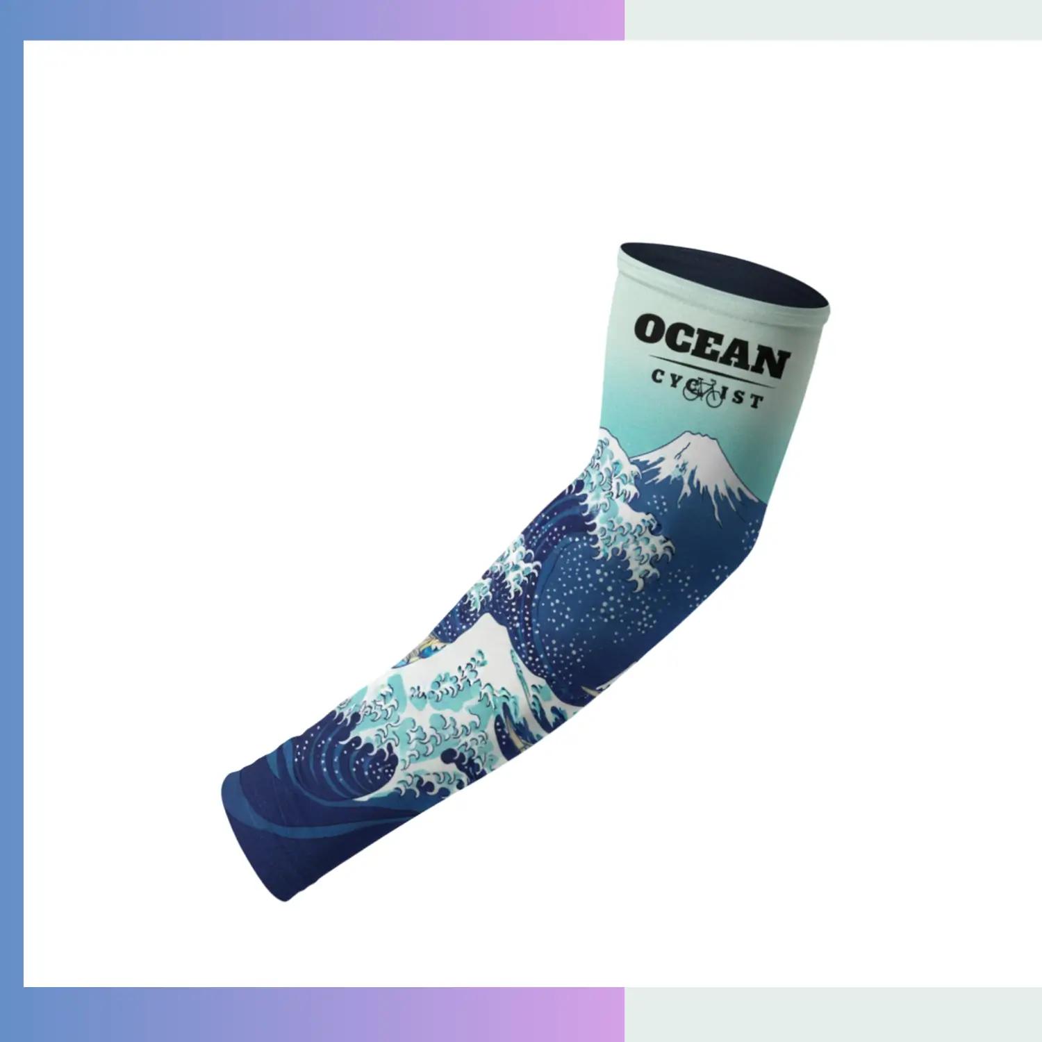 Cycling arm warmers, 250gsm lycra tricot fabric, full custom sublimation for bike team wear