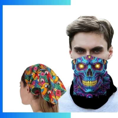 Custom Triangular Cooling Bandana 15"×30.5" Evaporative Cooling Polyester Sublimated Scarf for Outdoor Sports