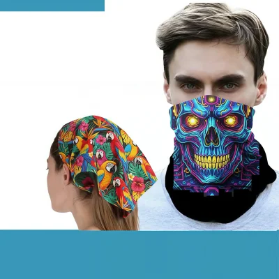 Custom Triangular Cooling Bandana 15"×30.5" Evaporative Cooling Polyester Sublimated Scarf for Outdoor Sports