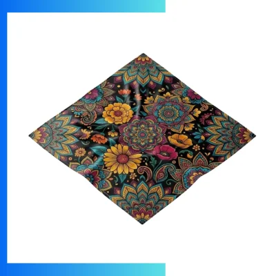 Custom 22"×22" Square Polyester Bandana Full Edge Sublimation Print for Sports & Promotions
