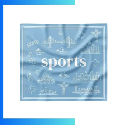 Custom 22"×22" Square Evaporative Cooling Bandana Polyester Sublimated for Outdoor & Sports Use