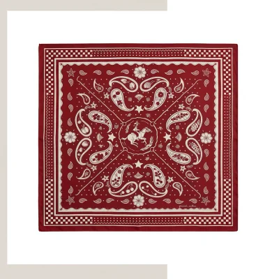 Custom 22×22 Cotton Bandana – Full Color Edge-to-Edge Digital Print Square Bandana