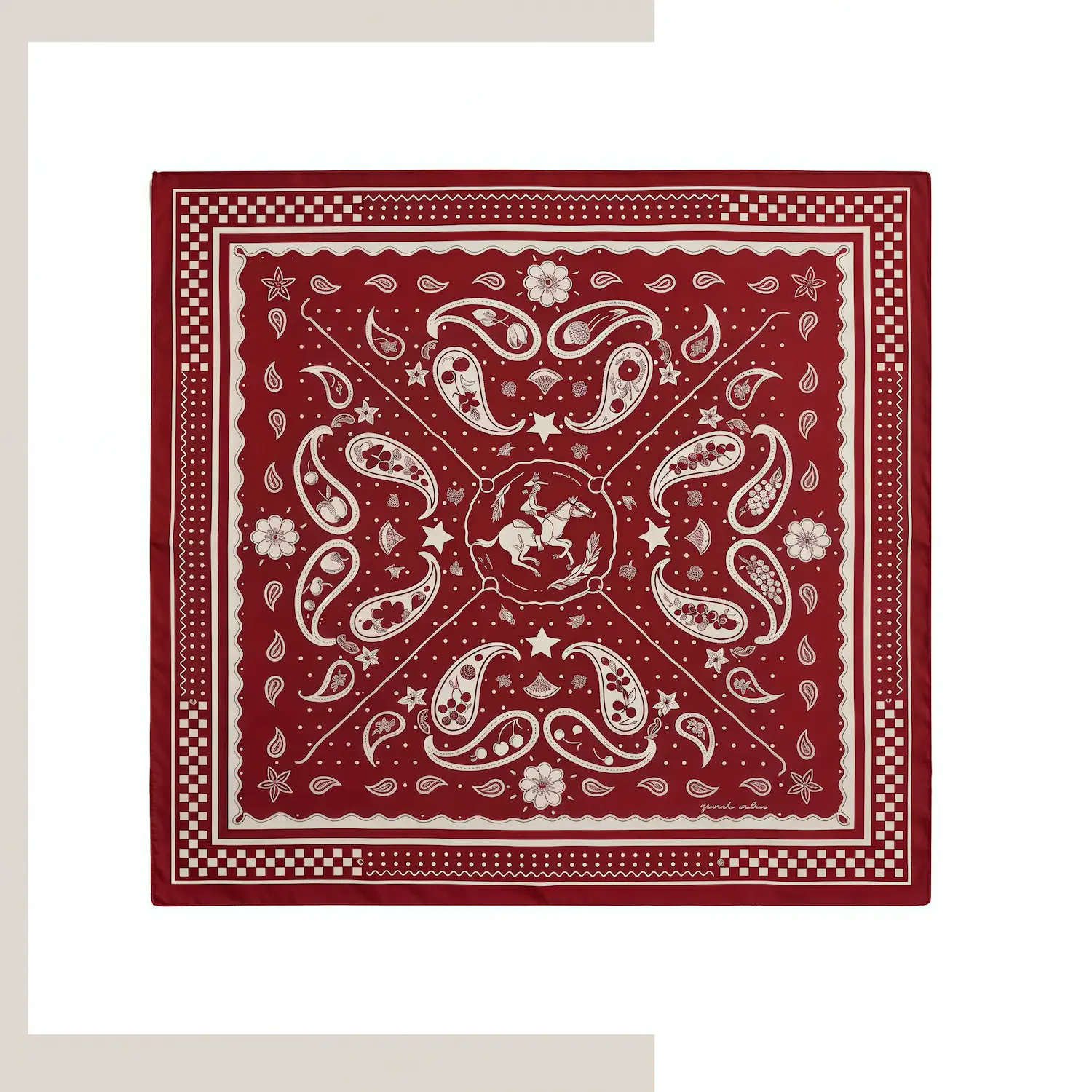 Custom 22×22 Cotton Bandana – Full Color Edge-to-Edge Digital Print Square Bandana