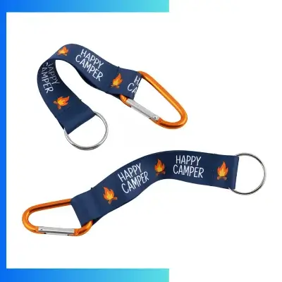 Dye Sublimation Carabiner Pocket Lanyard – Full-Color Custom Printed 20mm Polyester Lanyard
