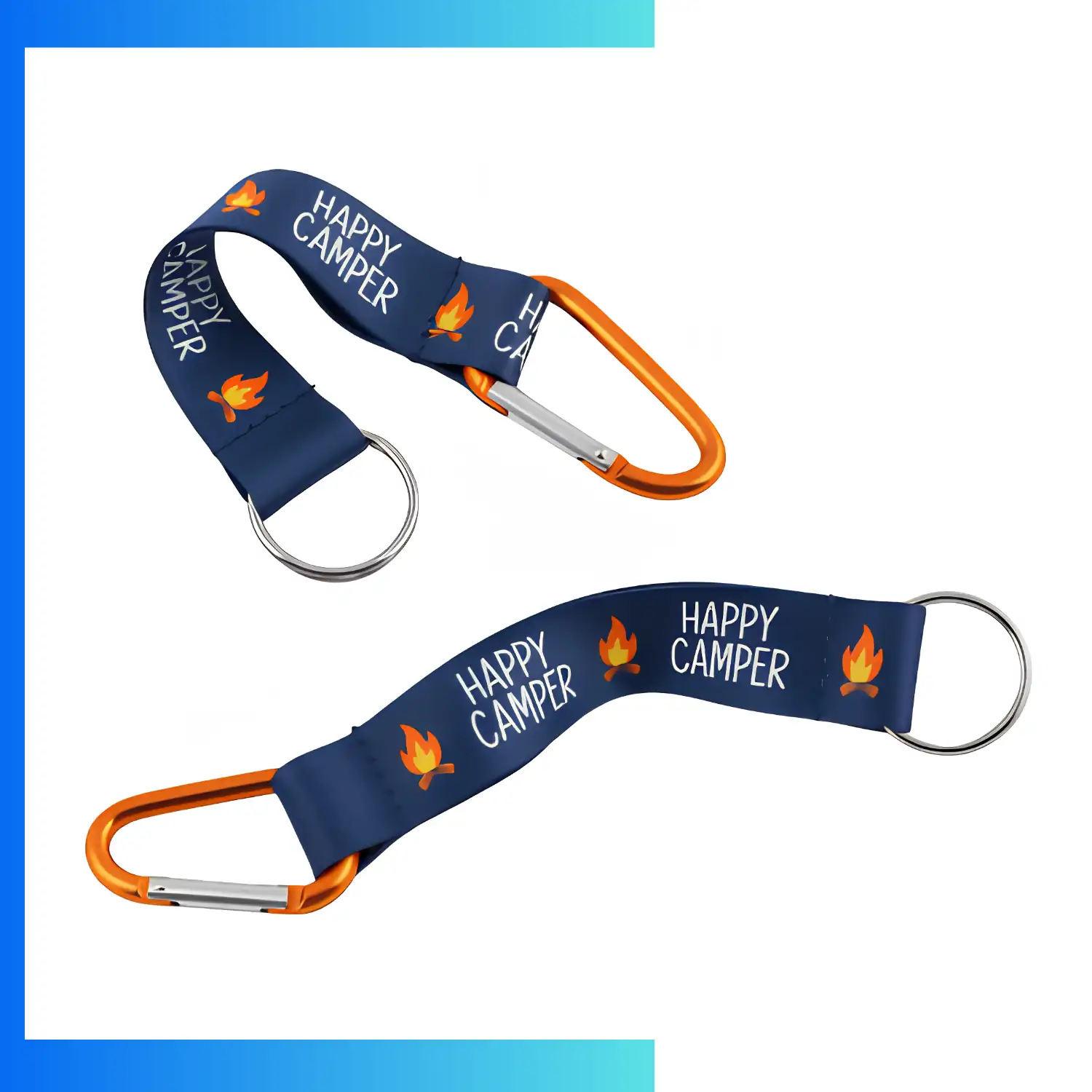 Dye Sublimation Carabiner Pocket Lanyard – Full-Color Custom Printed 20mm Polyester Lanyard