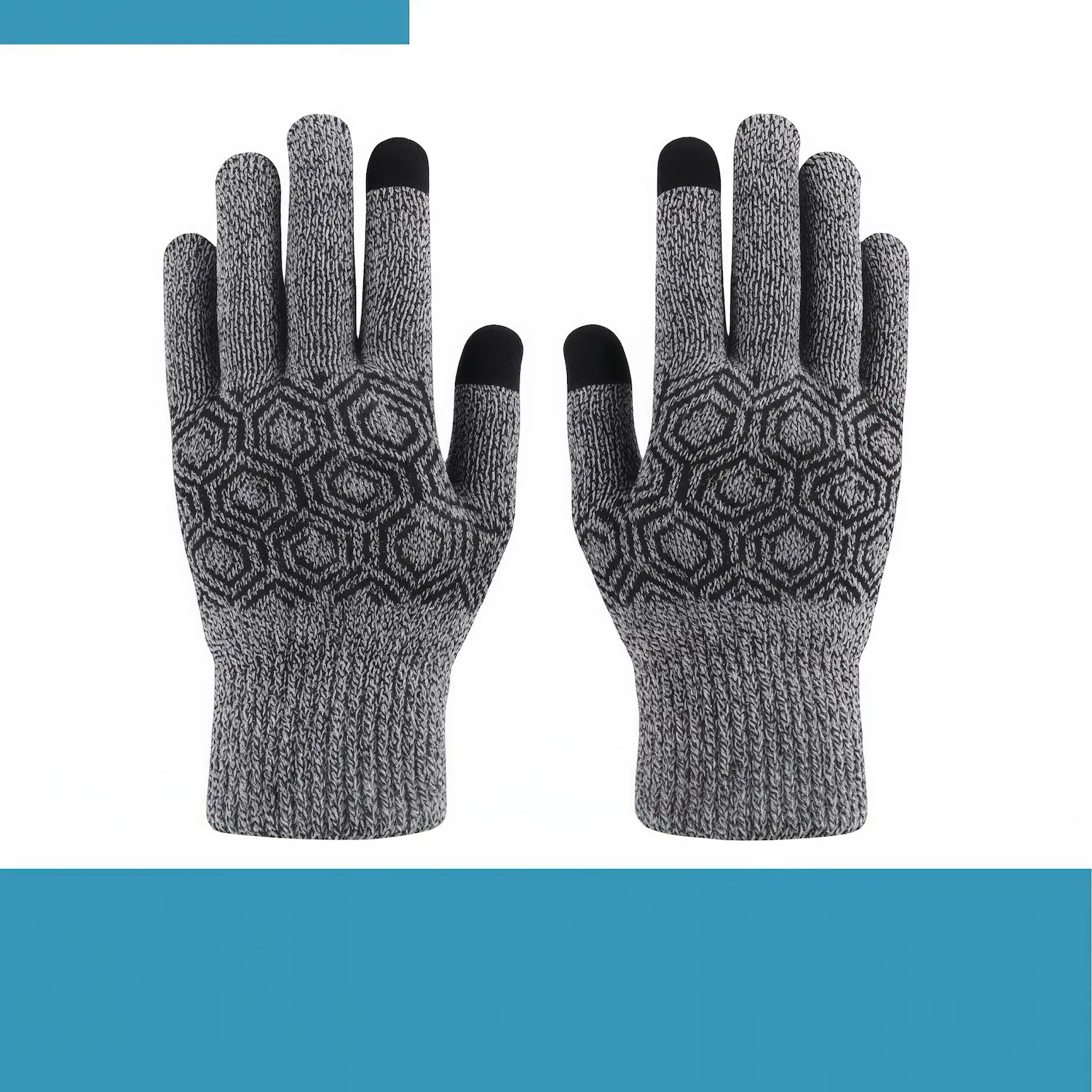Thermal Touchscreen Winter Gloves – Custom Acrylic Spandex Fleece Lined Warm Gloves with Logo