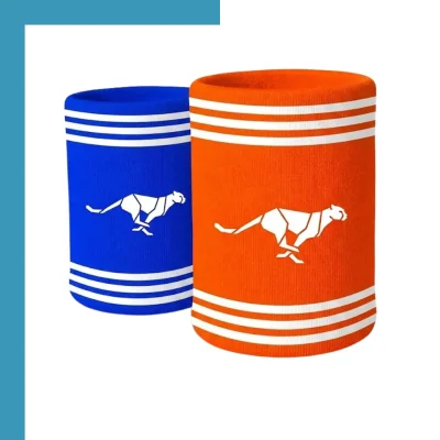 Custom cotton blend stretch headbands with woven patch logo, soft elastic sports headbands for fitness team events and promotional gifts