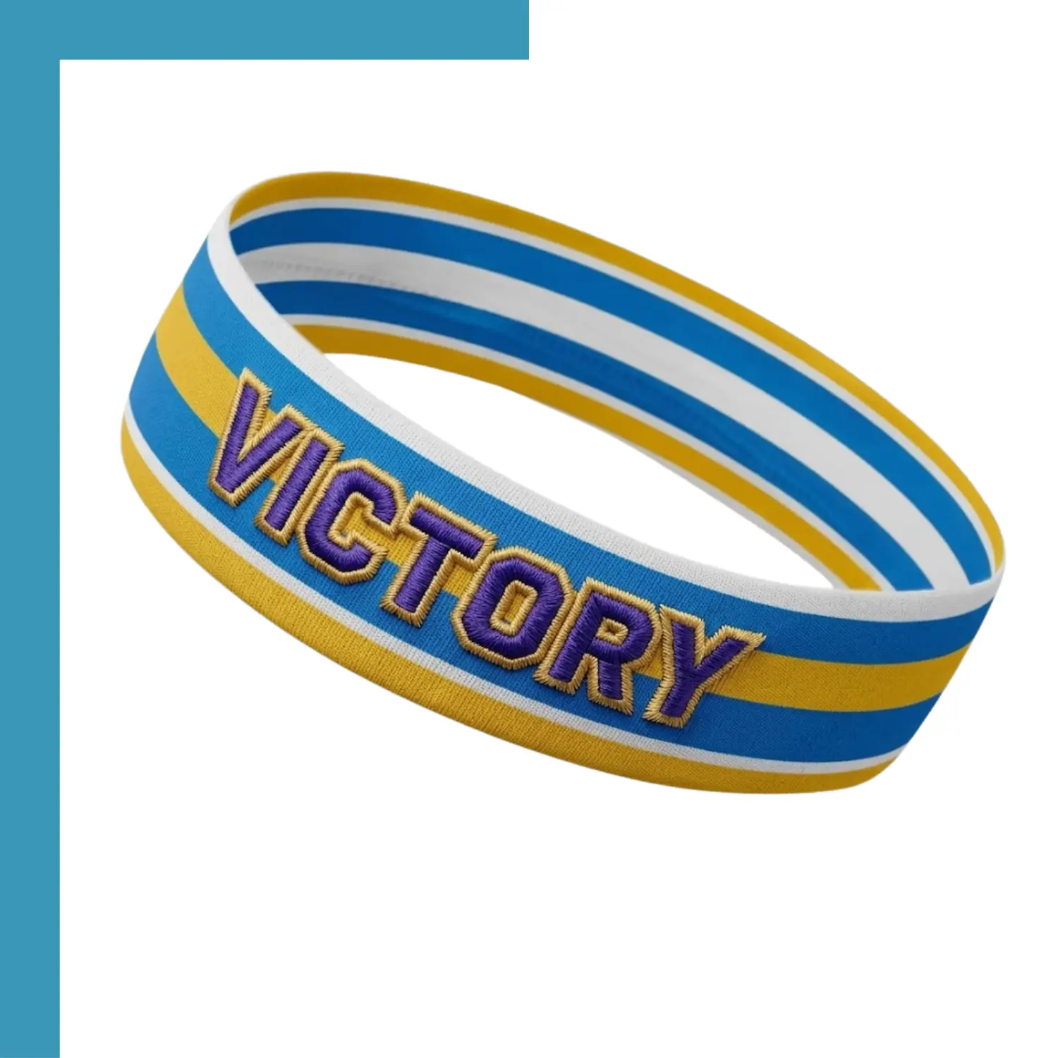 Custom striped headbands, 80% cotton elastic blend embroidered headbands for sports team fashion events and promotional gifts