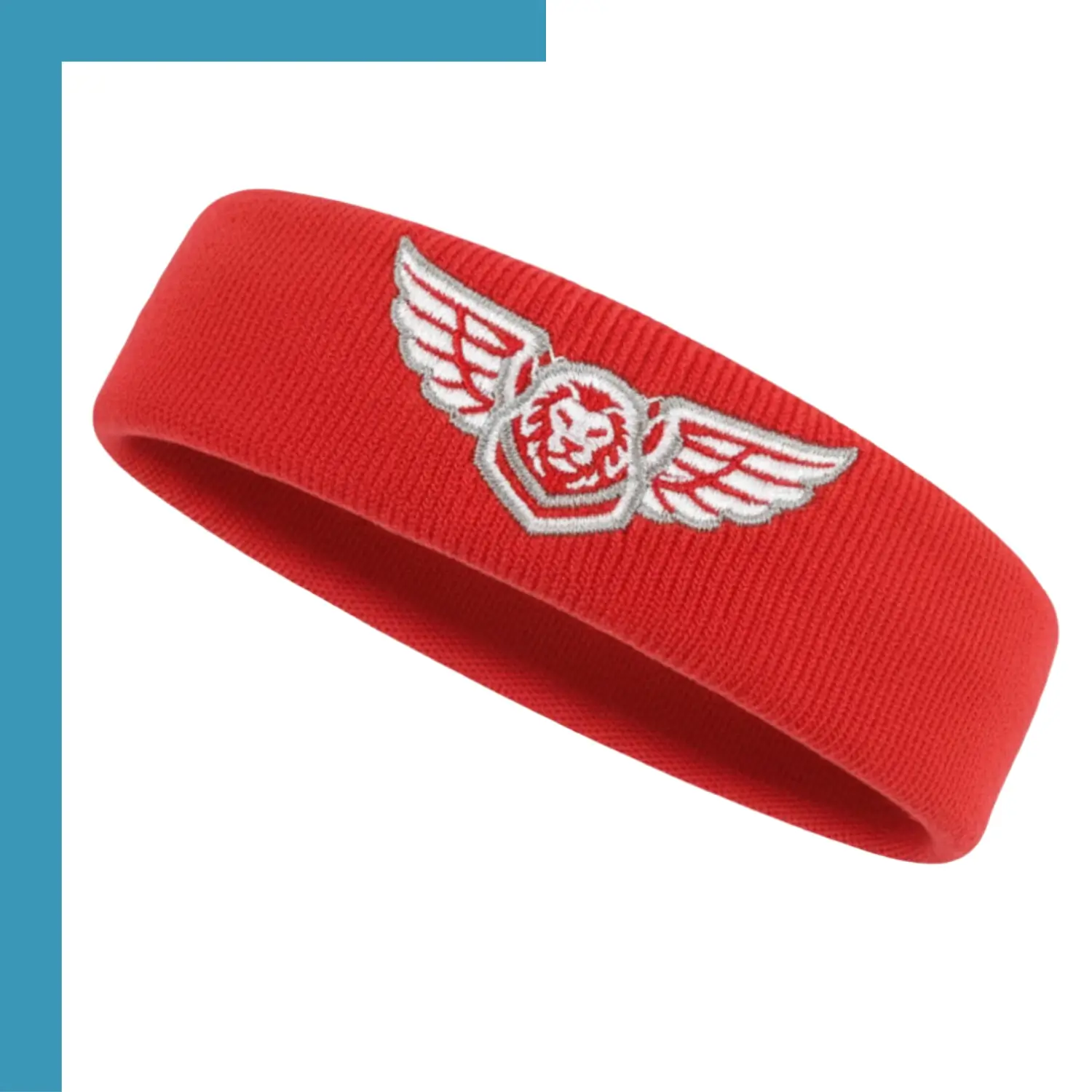 Custom classic embroidered headbands, 80% cotton elastic blend solid color sports headbands for daily sports corporate events and promotional gifts