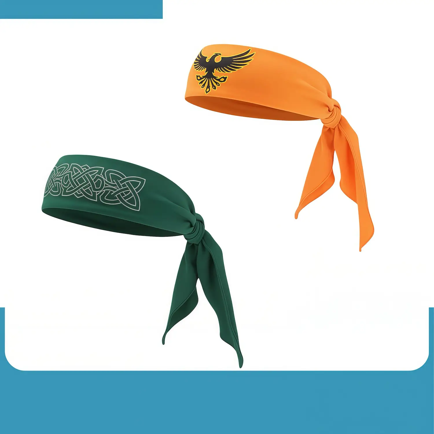 Custom evaporative cooling headbands, 160GSM polyester full edge-to-edge sublimated headbands for running cycling hiking outdoor sports hot weather events