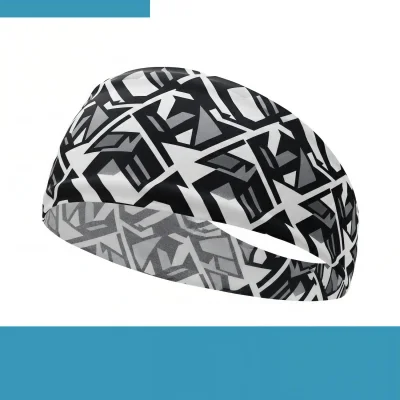 Custom 20×4.5 inch cooling headbands, 160GSM polyester evaporative cooling headbands with edge-to-edge sublimation for outdoor sports running cycling events