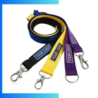 Custom Screen Printed Polyester Lanyard – One Color ID Neck Strap for Events & Corporate Use