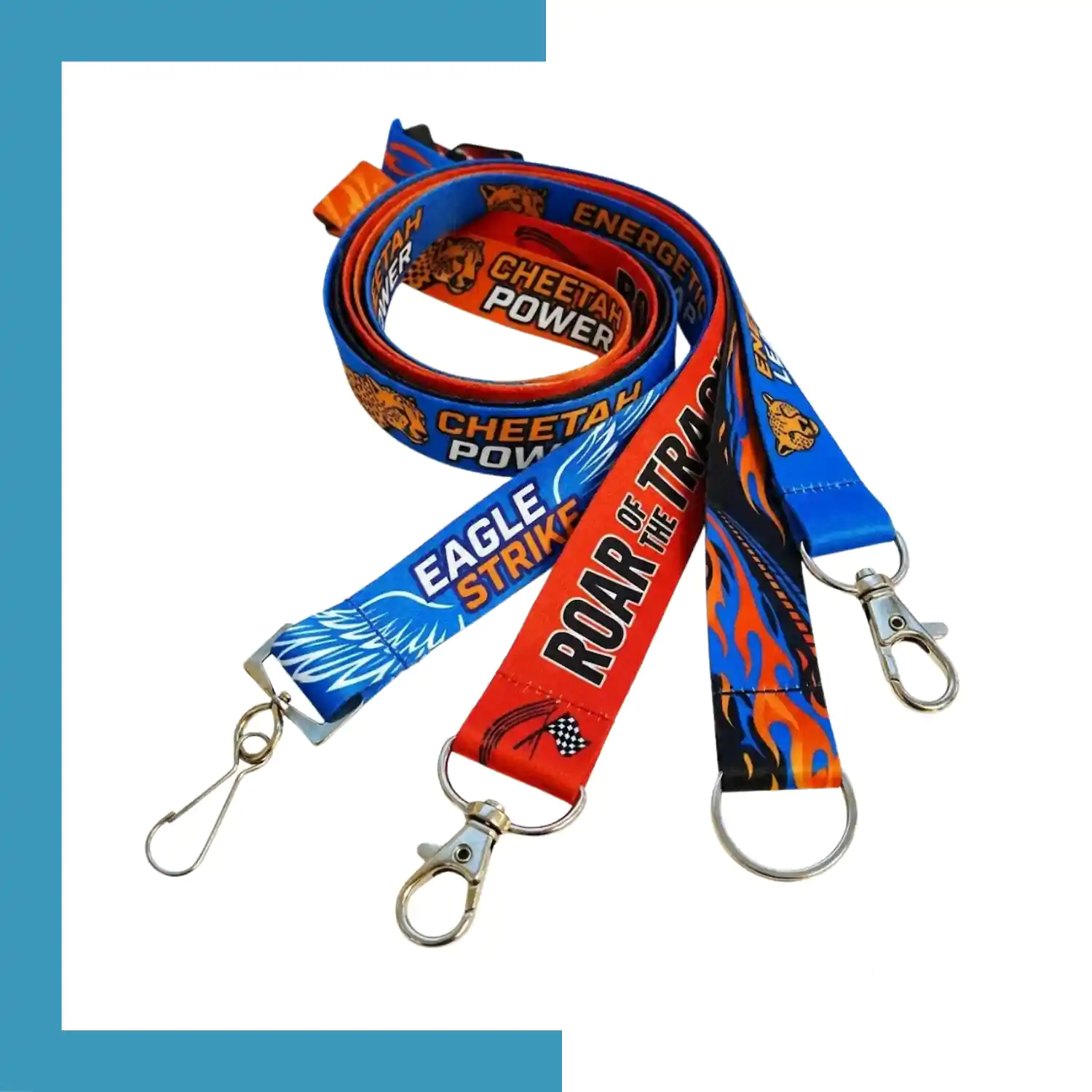 Custom Screen Printed Polyester Lanyard – One Color ID Neck Strap for Events & Corporate Use