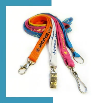 Custom tube lanyard with screen printing front view - SKU NPS-ACC-LAN-217