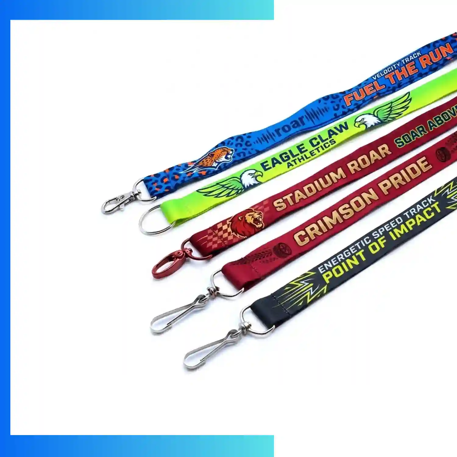 Custom Woven Lanyards – Polyester Thread Logo ID Neck Strap with Permanent Woven Branding