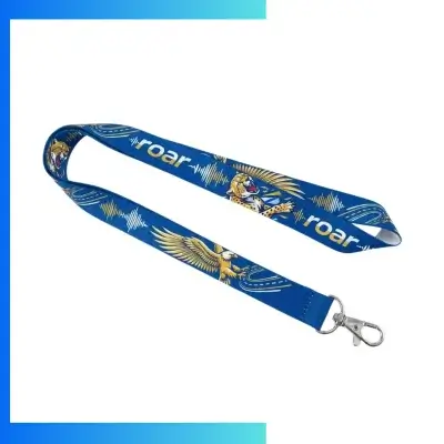 Custom Double-Layer RPET Woven Lanyards – Premium Recycled Polyester Jacquard Logo Neck Lanyards