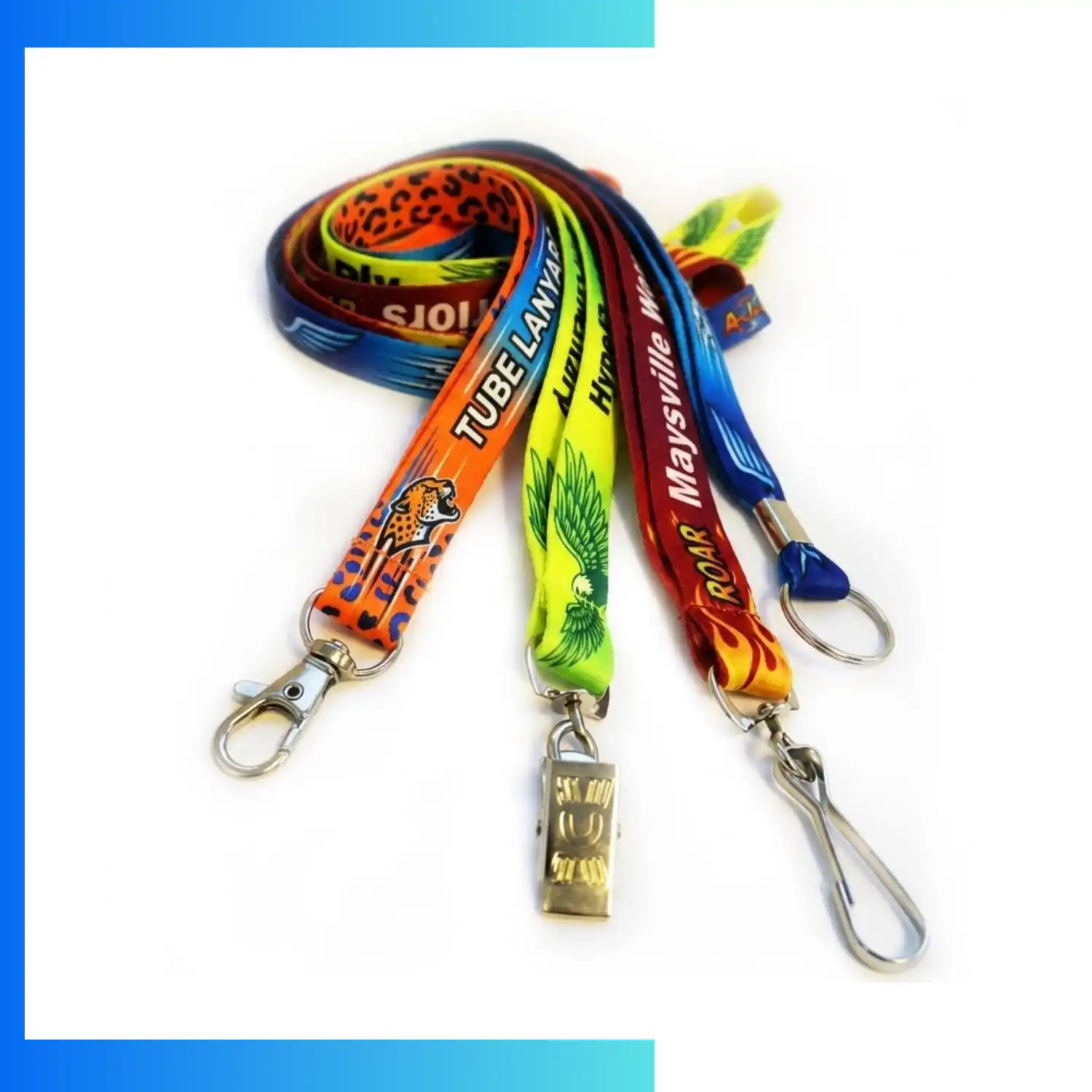 Custom RPET Screen Printed Lanyards – Recycled Polyester Eco-Friendly ID Lanyards