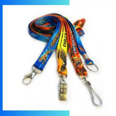 Custom RPET Sublimation Lanyards – Eco-Friendly Recycled Polyester Full-Color Printed ID Neck Straps