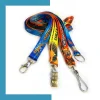 Custom RPET sublimation lanyard with full-color edge-to-edge printing front view
