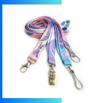 Custom Bamboo Fabric Lanyards – Eco-Friendly Natural Fiber Neck Straps with Screen Printed Logo