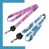 Custom Sublimation Lanyard with Retractable Badge Reel Combo – Full-Color ID Neck Strap with Polydome Logo