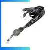 Custom Screen Printed Polyester Lanyard with Retractable Badge Reel Combo – 12mm ID Neck Strap with Polydome Logo
