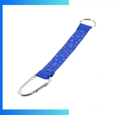 Custom 20mm Polyester Carabiner Pocket Lanyard – Screen Printed Key Ring Lanyard for Keys & ID Badges