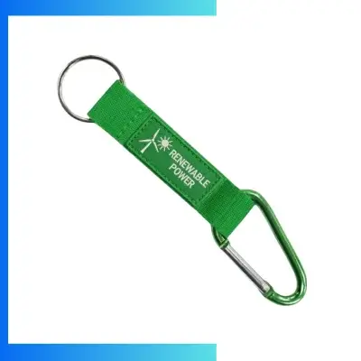 Custom 20mm Pocket Carabiner Woven Tag Lanyard – Premium Polyester Key Ring Lanyard with Woven Label