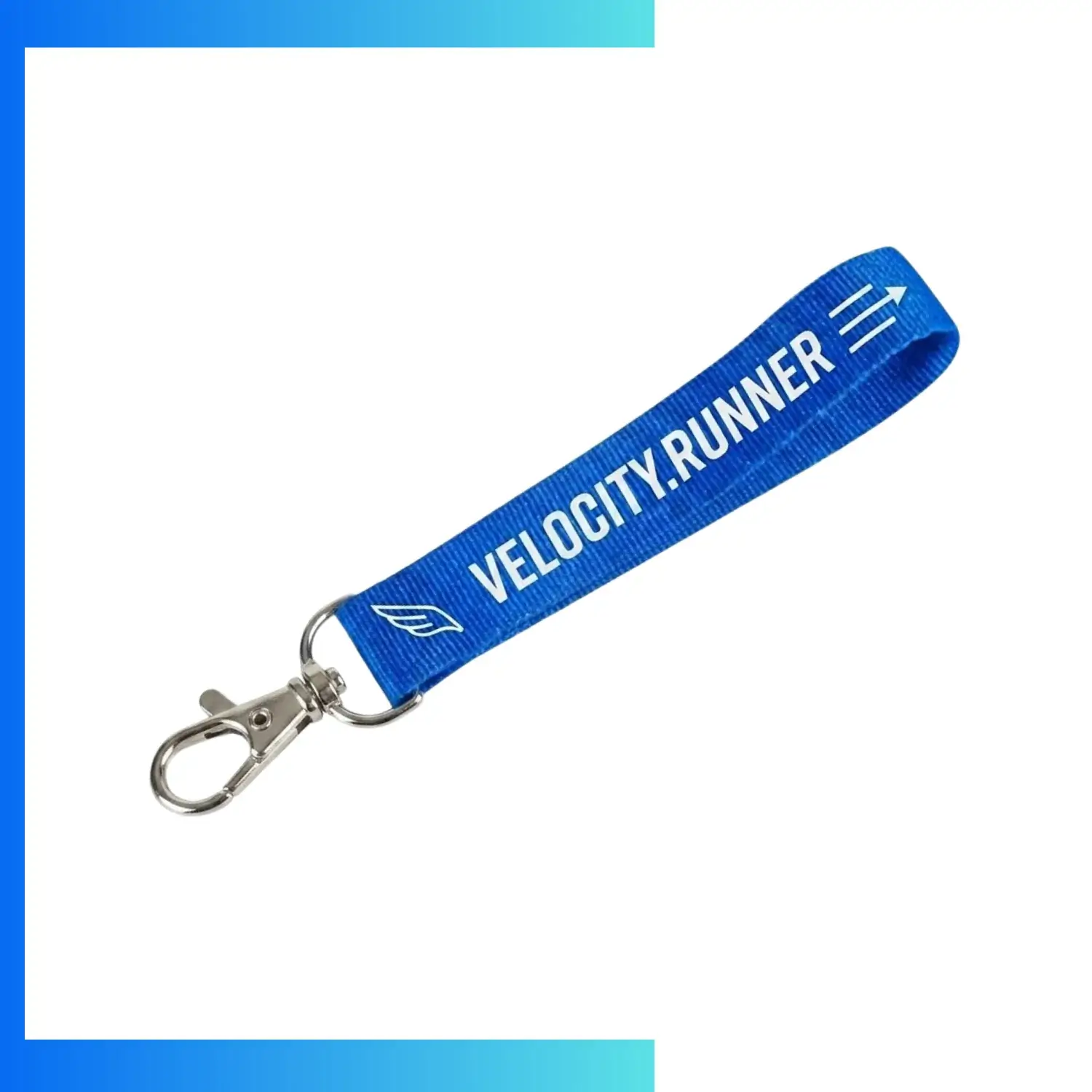 3/4" Polyester Wrist Lanyard – Custom Screen Printed Wrist Key Lanyard with Lobster Claw & Key Ring