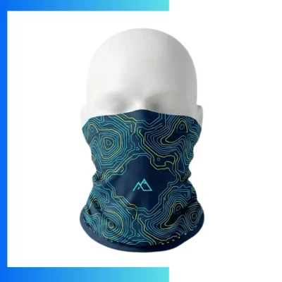 Custom Semi Double Layer Sublimated Bandana with Face Cover Fold – 150GSM Lycra Performance Neck Gaiter Style Wrap