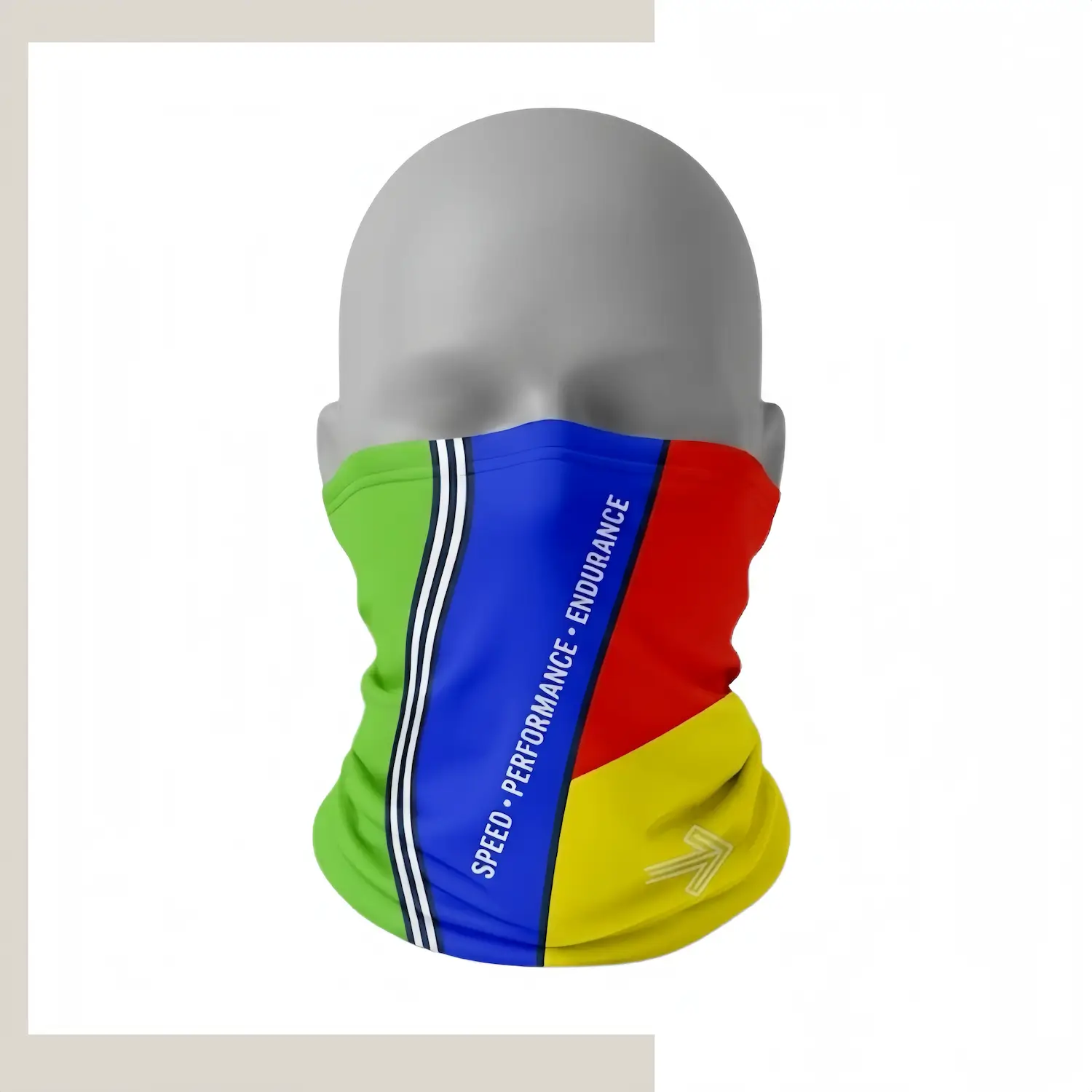 Custom premium 170GSM heavyweight sublimated bandana front view - SKU NPS-ACC-NGT-191.