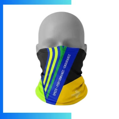 Custom Heavyweight Semi Double Layer Sublimated Bandana 25×48cm + 12cm Fold – 170GSM Lycra Neck Gaiter Face Cover Wrap