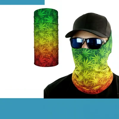 Custom lightweight semi double layer sublimated bandana with 12cm fold