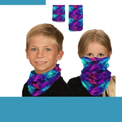 Custom compact single layer sublimated bandana with ear loops - SKU NPS-ACC-NGT-196
