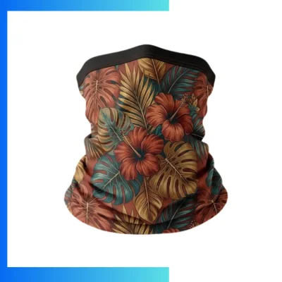 Custom Semi Double Layer Cotton Bandana 25×48cm – 12cm Fold Face Coverage One Color Screen Printed Scarf