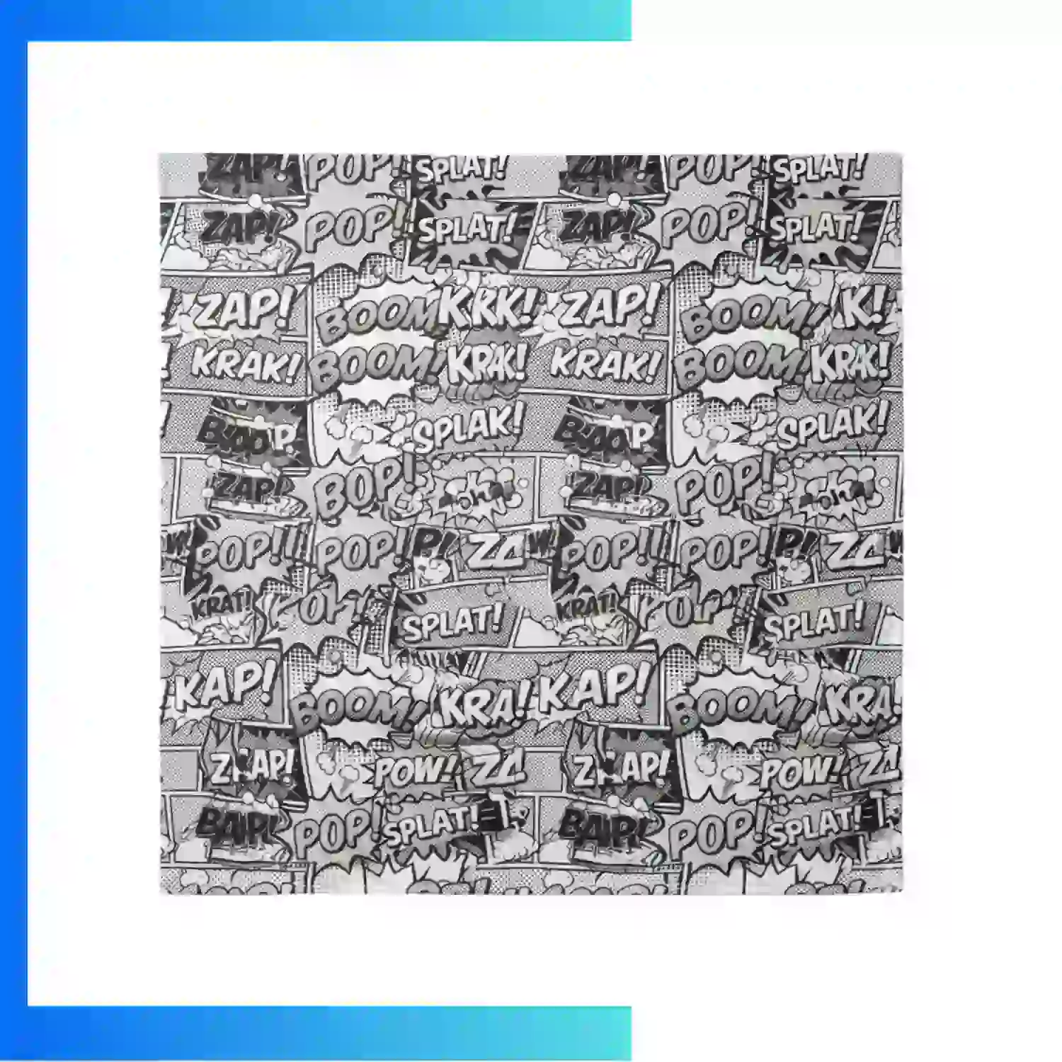 Custom Single Layer Cotton Bandana with Ear Loop | 25×42cm | 95% Cotton / 5% Spandex | One Color Screen Printing