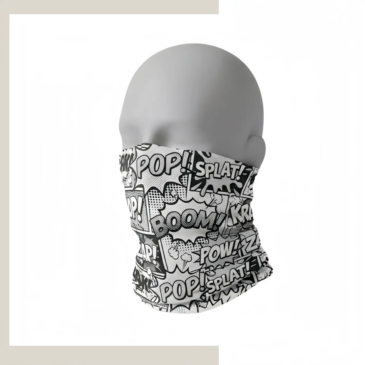 Custom single layer cotton bandana with ear loops - SKU NPS-ACC-NGT-202