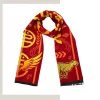 Premium business viscose scarf with custom corporate logo on a white background