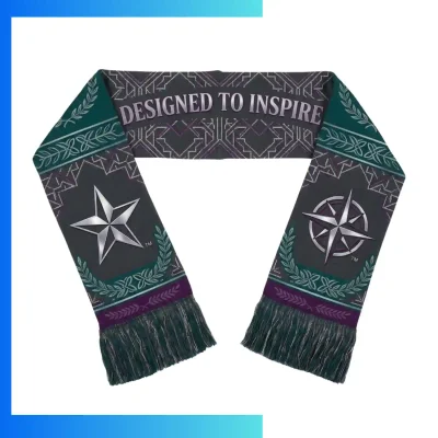 Reversible Jacquard Winter Scarf β Custom Double-Sided Knitted Tassel Scarf