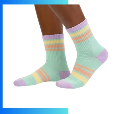 Custom Youth Mid Crew Socks – 360° Digital Print Below the Calf Sports & School Team Socks