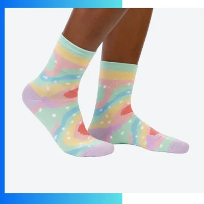 Custom Youth Mid Crew Socks – 360° Digital Print Below the Calf Sports & School Team Socks
